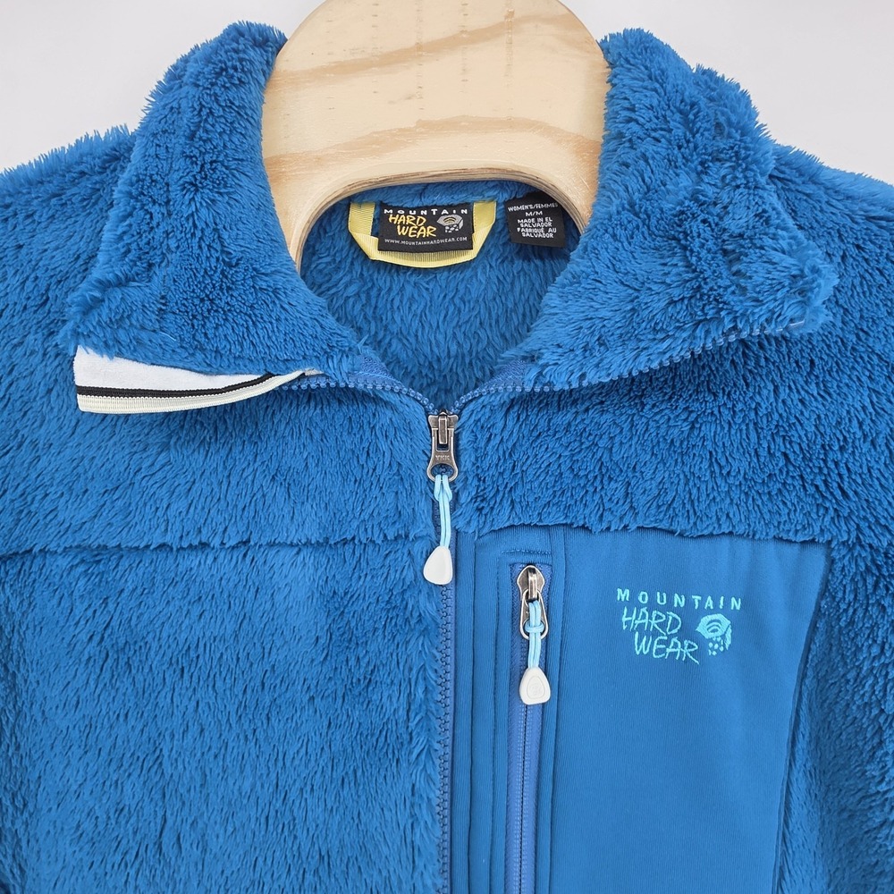 Mountain Hardwear Monkey Man Fleece Women Medium Teal Blue Jacket Polartec